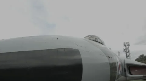 Vulcan Bomber crane shot Stock Footage 68880277