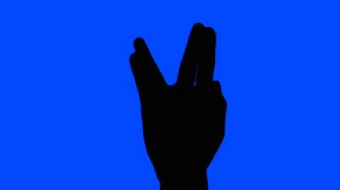 Vulcan greeting blue - HD Stock Footage