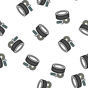 Vulcanized rubber thermoset vector seamless pattern Stock Illustration