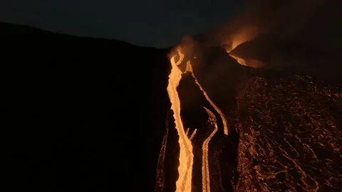 Vulcano Eruption La Palma 2021 - Canary Islands Stock Footage 168887553