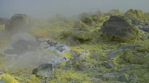 Vulcano fumarole 09 Video stock 11517895