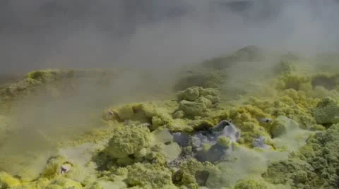 Vulcano fumarole close up 01 Stock Footage 11518704