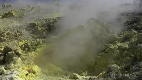 Vulcano Fumarole Close-Up Stock Footage 334126310