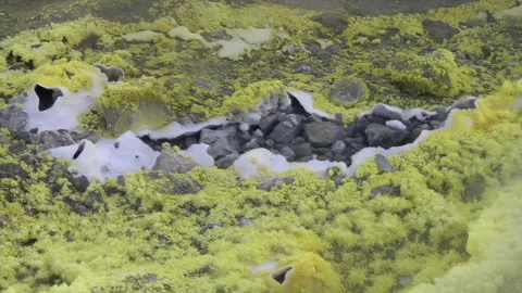 Vulcano Fumarole Close-Up Stockbeeldmateriaal 334126370