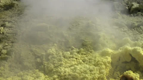 Vulcano Fumarole Close-Up Stock Footage 334126666