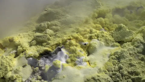 Vulcano Fumarole Close-Up Stock Footage 334127013