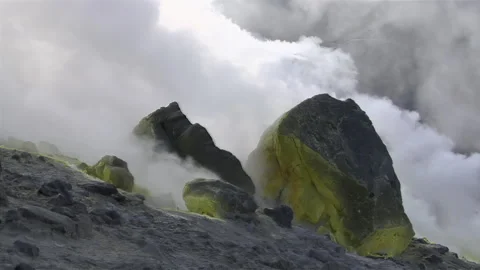 Vulcano Fumarole Stock Footage 334125392