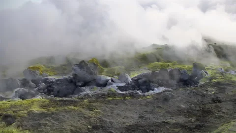 Vulcano Fumarole Vidéo 334125678