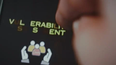 Vulnerability Assessment themed graphic presentation created on a smartphone Vídeo Stock 289075865