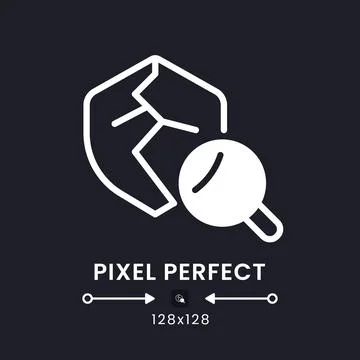 Vulnerability scanning white solid desktop icon Illustrazione stock