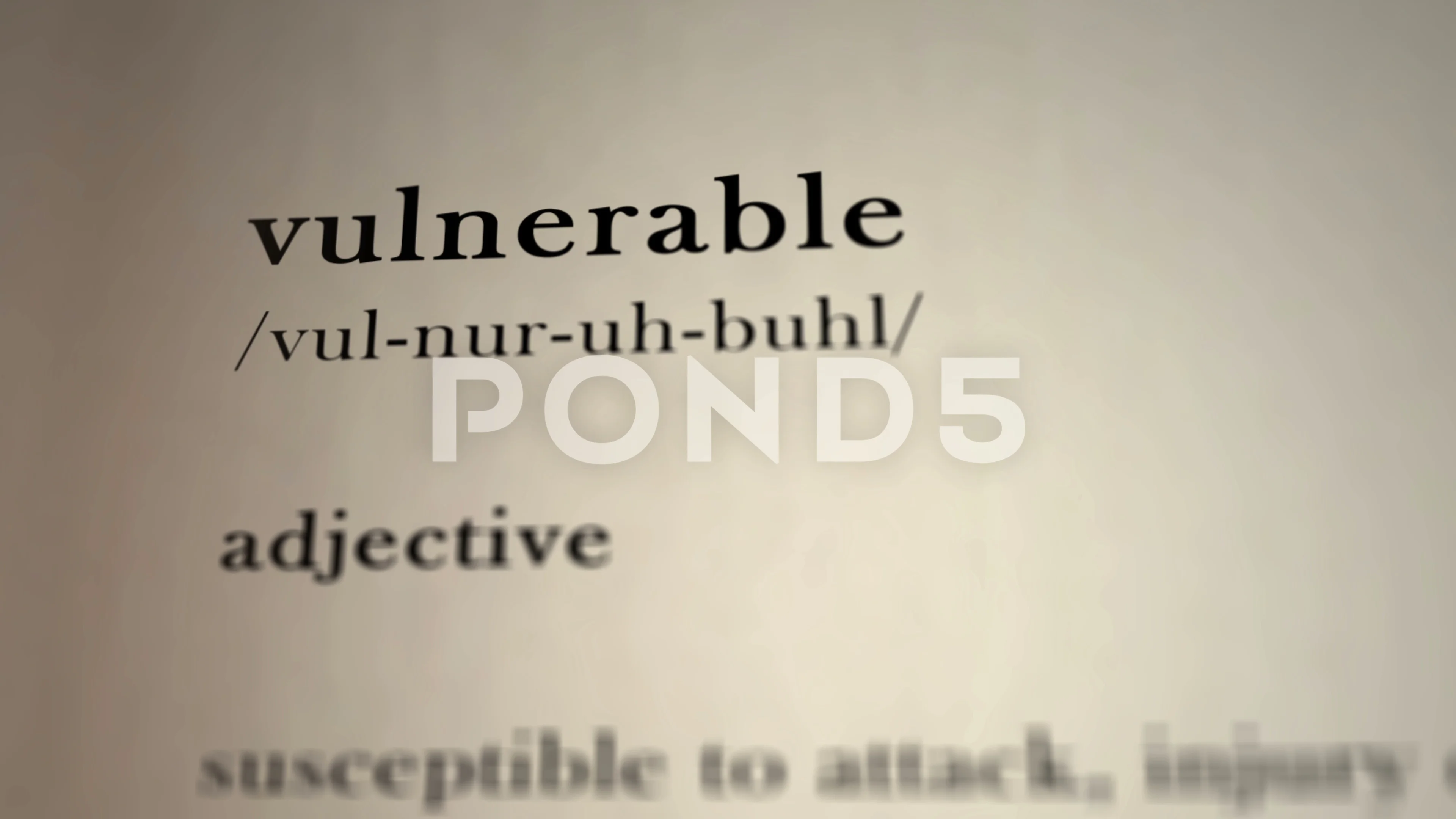 Vulnerable Definition Stock Video Pond5