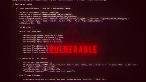 Vulnerable Message Animation System Failure Notification Stock Footage 342799758