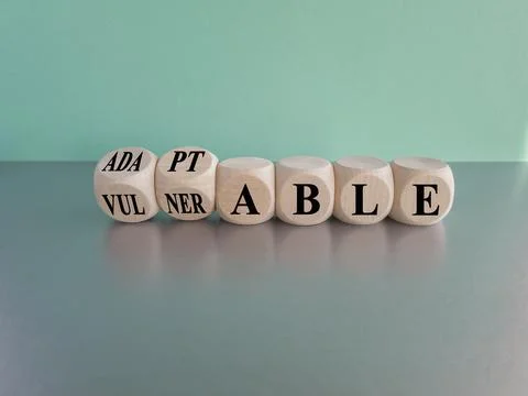 Vulnerable or adaptable symbol. Stock Photos