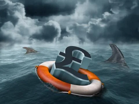 Vulnerable pound Stock Illustration