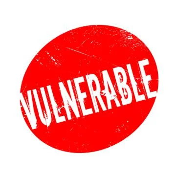 Vulnerable rubber stamp Stock Illustration
