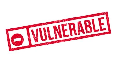 Vulnerable rubber stamp Stock Illustration