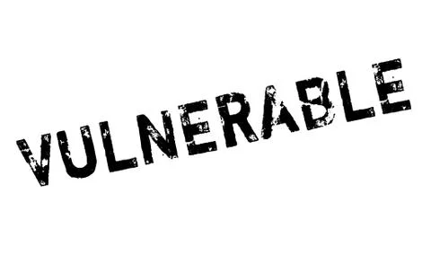 Vulnerable rubber stamp Stock Illustration