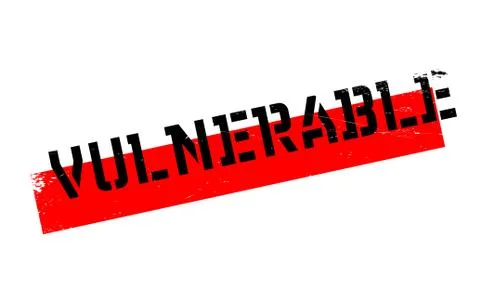 Vulnerable rubber stamp Stock Illustration