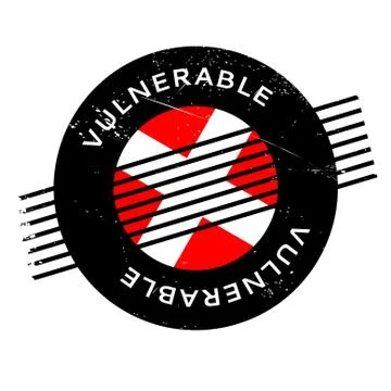 Vulnerable rubber stamp Stock Illustration