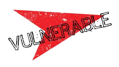 Vulnerable rubber stamp Stock Illustration