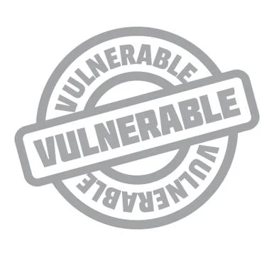 Vulnerable rubber stamp Stock Illustration