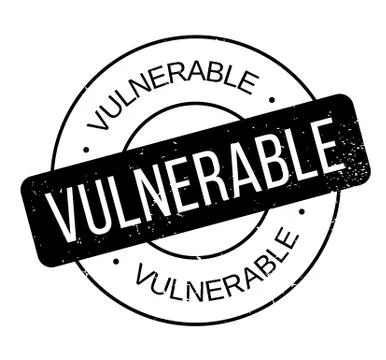 Vulnerable rubber stamp Stock Illustration
