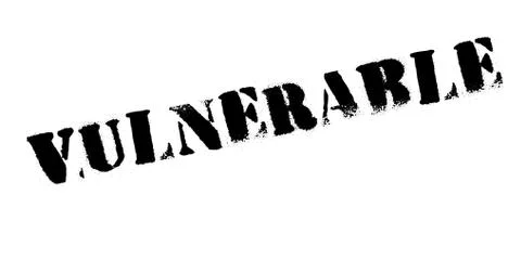 Vulnerable rubber stamp Stock Illustration