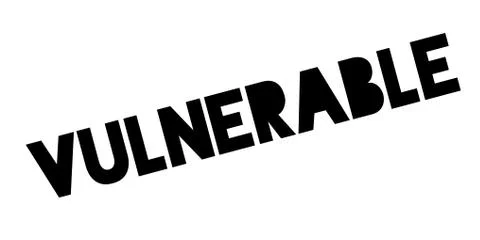 Vulnerable rubber stamp Stock Illustration