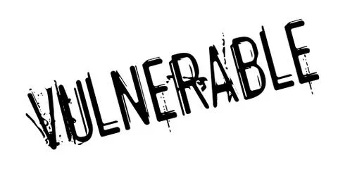 Vulnerable rubber stamp Stock Illustration