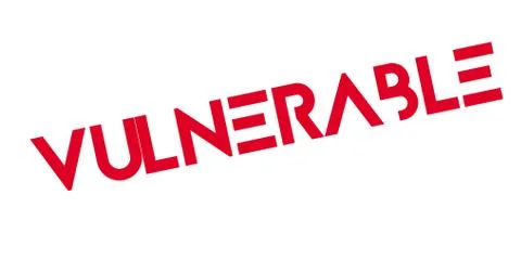Vulnerable rubber stamp Stock Illustration