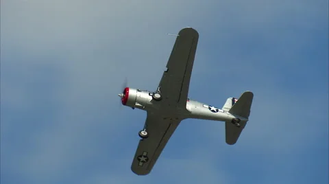 The Vultee BT.13 FlyBy Video stock 62795511