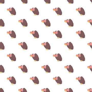 Vulture bird pattern for seamless designs and backgrounds Stock Illustration