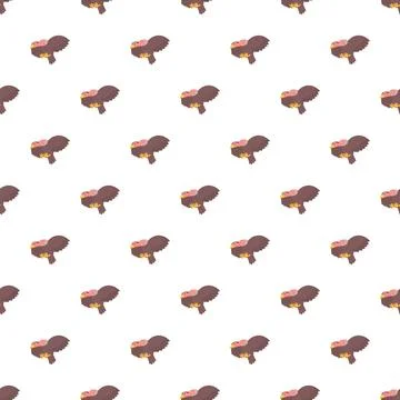 Vulture bird repeating seamless pattern background Illustrazione stock