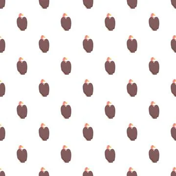 Vulture bird seamless pattern repeating design wildlife イラスト素材