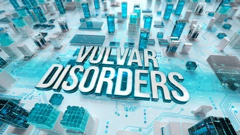 Vulvar Disorders with medical digital technology concept Stock Footage 107401034