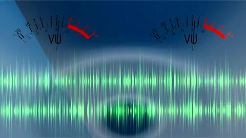VUMeter. Waveform sound. Audio waveform. Stock Footage 134768375