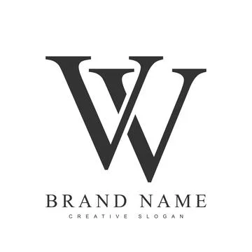 VV trendy logotype template. Initial letter v and v classic font style. Cre.. Stock Illustration