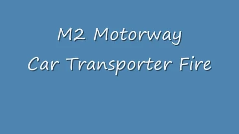 VV10 Cars exploding in Car Transporter Lorry Fire Stock Footage 129454988