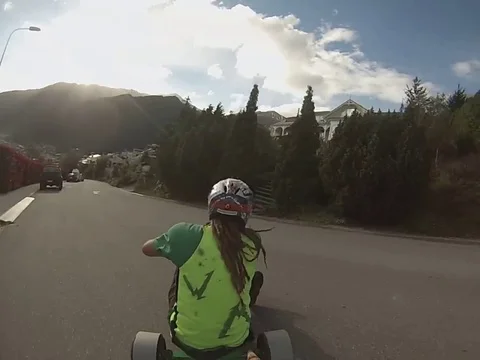 VV1025 Trike drift fail! Vídeo Stock 129455542