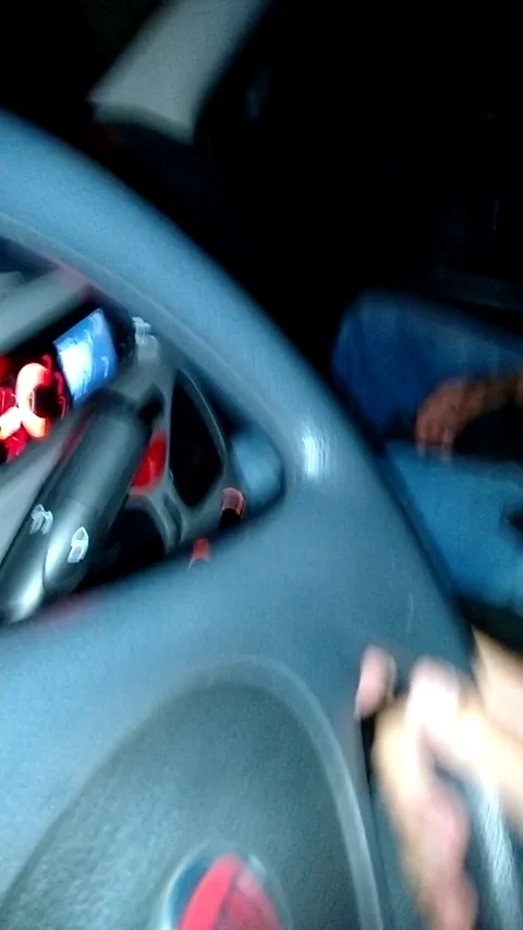 VV1302 Guy smacks head on dashboard Stock-Footage 129454878