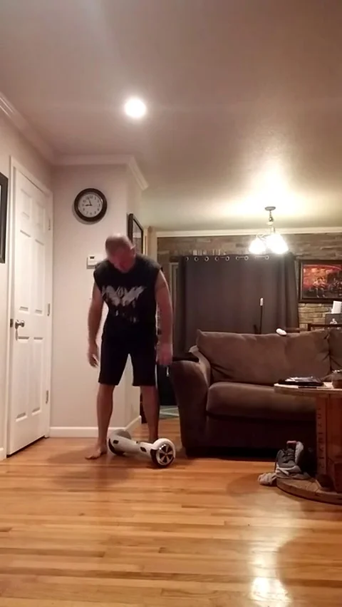VV1314 Hoverboard fail thats gona hurt!! Stock-Footage 129462693