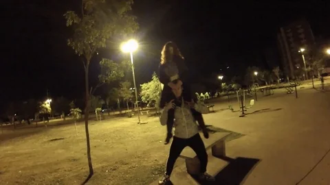 VV1369 Piggy back fail Stock-Footage 129453607