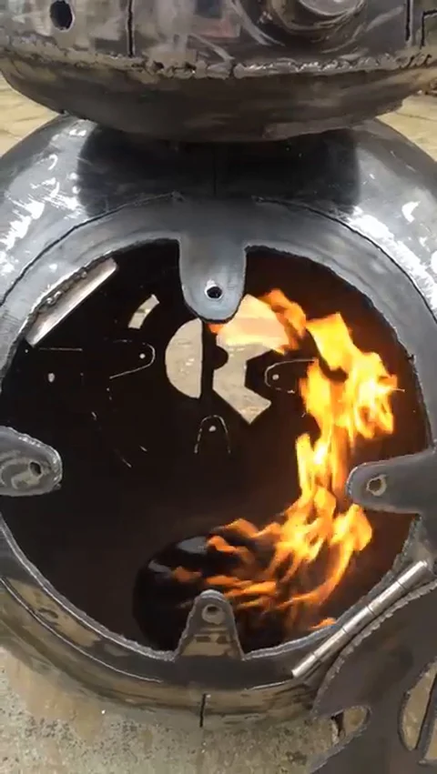 VV1464 BB8 Fire Pit Stock-Footage 129458207