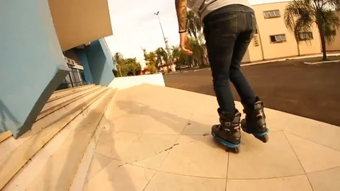 VV1535 Roller blade fail Vídeo Stock 129461721