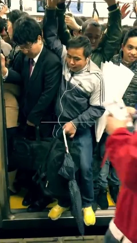 VV1648 Rush hour in Tokyo Stock-Footage 129453609