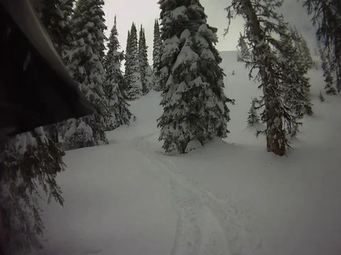VV174  Go Pro Snow Mobile Crash! Stock-Footage 129403216