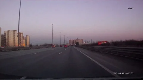 VV1870 Crazy accident on ring road Stock-Footage 129461138