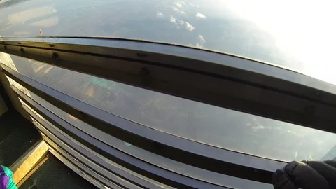 VV192  Go Pro Sky Diver gets caught in a spin! Lucky escape Vídeo Stock 129455078