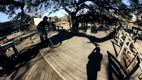 VV299  BMX step fail Stock-Footage 129454875