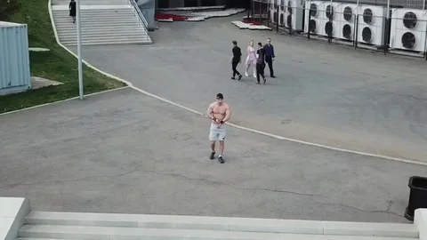 VV3329 99 step handstand Stock-Footage 129461934